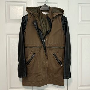 John & Jenn Faux Leather Car Coat